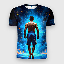 Мужская спорт-футболка Кикбоксер в огне