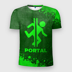 Футболка спортивная мужская Portal - green gradient, цвет: 3D-принт