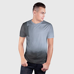 Футболка спортивная мужская Абстракция с серым и черным, цвет: 3D-принт — фото 2