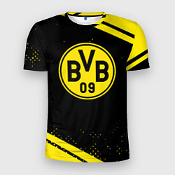 Футболка спортивная мужская Borussia полосы, цвет: 3D-принт