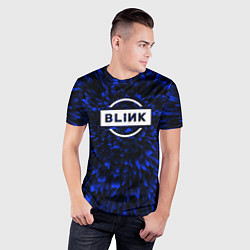 Футболка спортивная мужская Blackpink blue energy, цвет: 3D-принт — фото 2