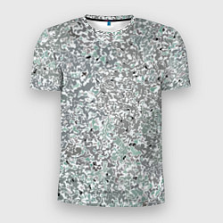 Футболка спортивная мужская Перламутровый серо-голубой паттерн, цвет: 3D-принт