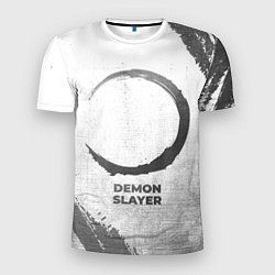 Футболка спортивная мужская Demon Slayer - white gradient, цвет: 3D-принт