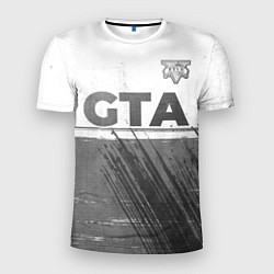 Футболка спортивная мужская GTA - white gradient посередине, цвет: 3D-принт