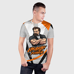 Футболка спортивная мужская Сила нигилизма Фридрих Ницше, цвет: 3D-принт — фото 2