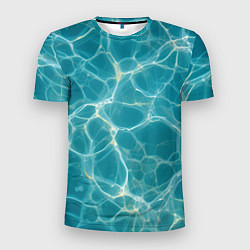 Мужская спорт-футболка Текстура воды с бликами