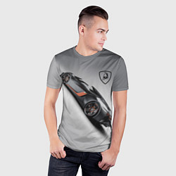 Футболка спортивная мужская Lamborghini - racing car, цвет: 3D-принт — фото 2