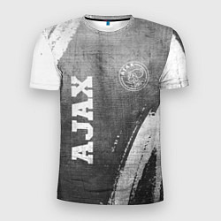 Футболка спортивная мужская Ajax - grey gradient вертикально, цвет: 3D-принт