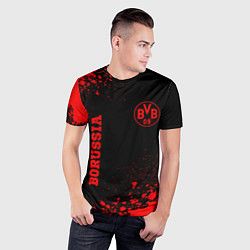 Футболка спортивная мужская Borussia - red gradient вертикально, цвет: 3D-принт — фото 2