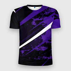 Мужская спорт-футболка Color black purple line
