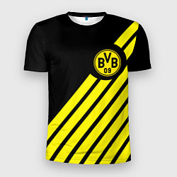 Футболка спортивная мужская Borussia geometry yellow, цвет: 3D-принт