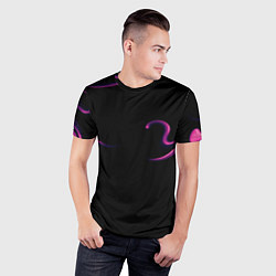 Футболка спортивная мужская Color pink abstraction, цвет: 3D-принт — фото 2