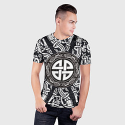 Футболка спортивная мужская Узел защиты воинов и кельтские узоры, цвет: 3D-принт — фото 2