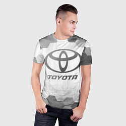 Футболка спортивная мужская Toyota - white gradient, цвет: 3D-принт — фото 2
