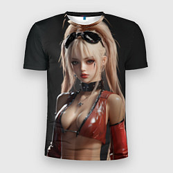 Футболка спортивная мужская Блондинка в рок стиле, цвет: 3D-принт