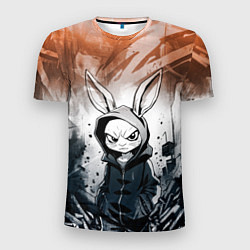 Футболка спортивная мужская Уличный кролик на спорте, цвет: 3D-принт