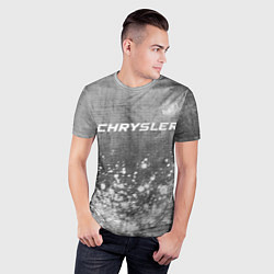 Футболка спортивная мужская Chrysler - grey gradient посередине, цвет: 3D-принт — фото 2