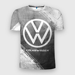 Футболка спортивная мужская Volkswagen - grey gradient, цвет: 3D-принт