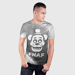 Футболка спортивная мужская FNAF - grey gradient, цвет: 3D-принт — фото 2