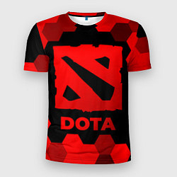 Футболка спортивная мужская Dota - red gradient, цвет: 3D-принт