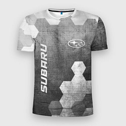 Футболка спортивная мужская Subaru - grey gradient вертикально, цвет: 3D-принт