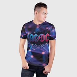 Футболка спортивная мужская ACDC лого в градиенте, цвет: 3D-принт — фото 2