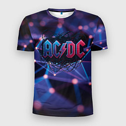 Футболка спортивная мужская ACDC лого в градиенте, цвет: 3D-принт