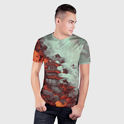 Футболка спортивная мужская Башня в облаках, цвет: 3D-принт — фото 2