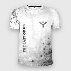 Мужская спорт-футболка The Last Of Us - white gradient вертикально