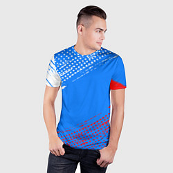 Футболка спортивная мужская Патриот - флаг, цвет: 3D-принт — фото 2