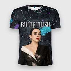 Мужская спорт-футболка Билли Айлиш в деловом костюме