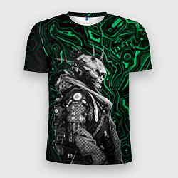 Футболка спортивная мужская Японский кибернетический Они, цвет: 3D-принт