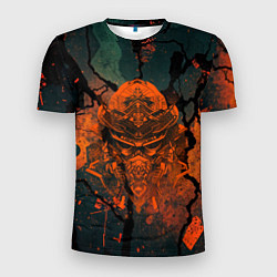 Мужская спорт-футболка Шлем кибернетического самурая