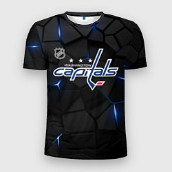 Футболка спортивная мужская Вашингтон Кэпиталз - плиты с подсветкой, цвет: 3D-принт
