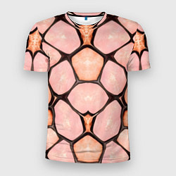 Мужская спорт-футболка Розовые пятна жирафа