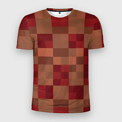 Мужская спорт-футболка Бордовые пиксели