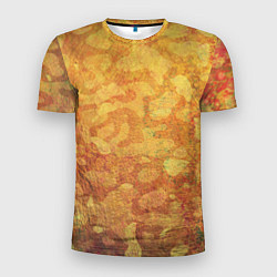 Мужская спорт-футболка Абстракция - orange camouflage