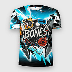 Футболка спортивная мужская Bones логотип в стиле стикеров, цвет: 3D-принт