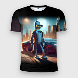 Мужская спорт-футболка Бендер с пистолетом - Нью-Йоркская мафия