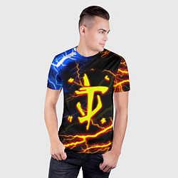Футболка спортивная мужская Doom молнии шторм, цвет: 3D-принт — фото 2
