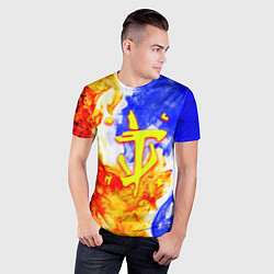 Футболка спортивная мужская Doom битва огня, цвет: 3D-принт — фото 2