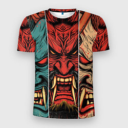 Футболка спортивная мужская Demons Oni - neuroart, цвет: 3D-принт