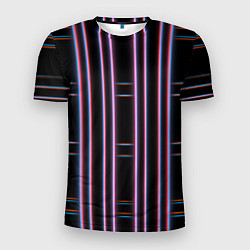 Мужская спорт-футболка Neon red blue black