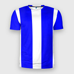 Мужская спорт-футболка Color white blue line