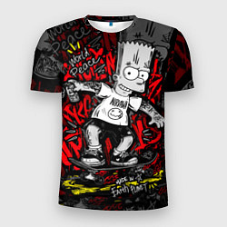 Мужская спорт-футболка Татуированный барт