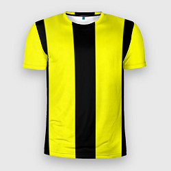 Мужская спорт-футболка Color yellow black line