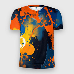 Футболка спортивная мужская Краска на стене, цвет: 3D-принт