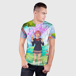 Футболка спортивная мужская Дандадан Сиратори Айра держит мороженое, цвет: 3D-принт — фото 2