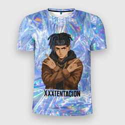 Футболка спортивная мужская XXXTentacion - скрещенные руки, цвет: 3D-принт