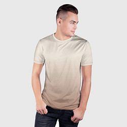Футболка спортивная мужская Градиент песочный, цвет: 3D-принт — фото 2